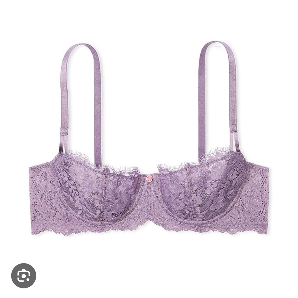 Wicked Unlined Lace Balconette bra in Frozen Plum